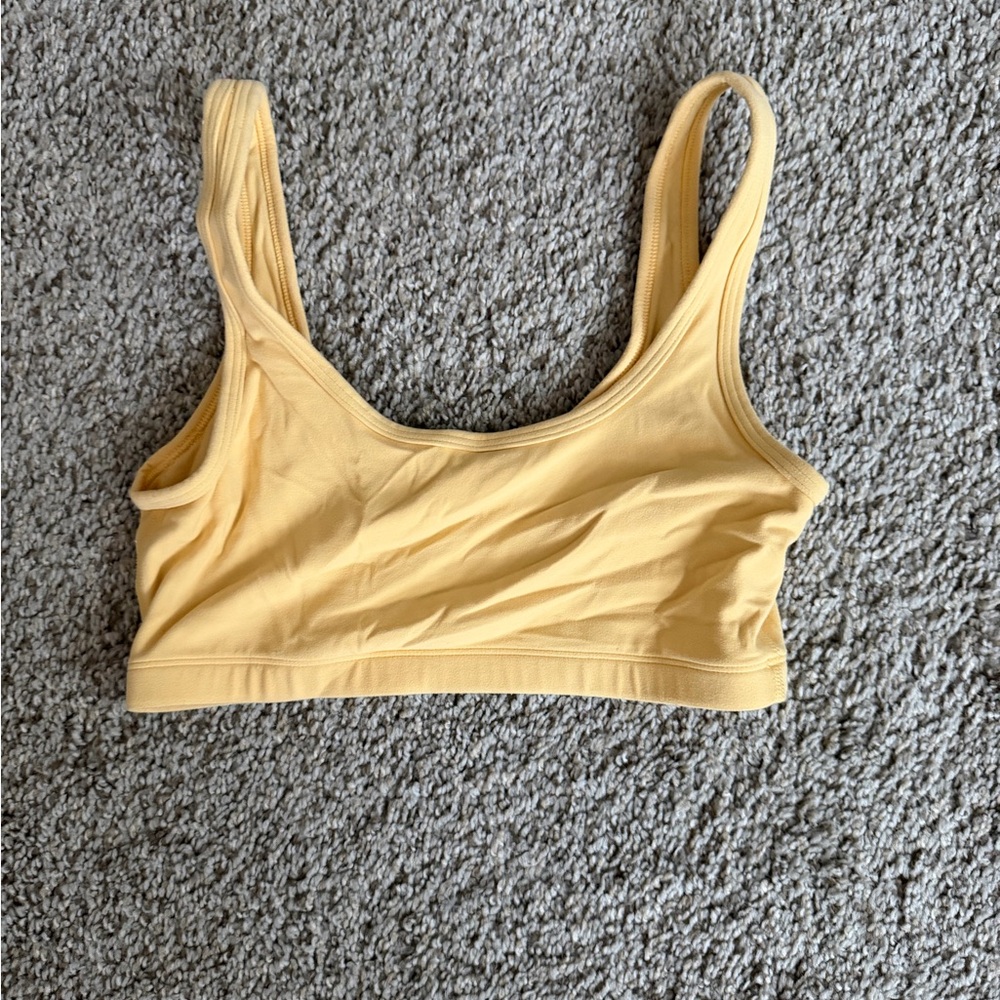 Aritzia Golden Butter Yellow Sports Bra